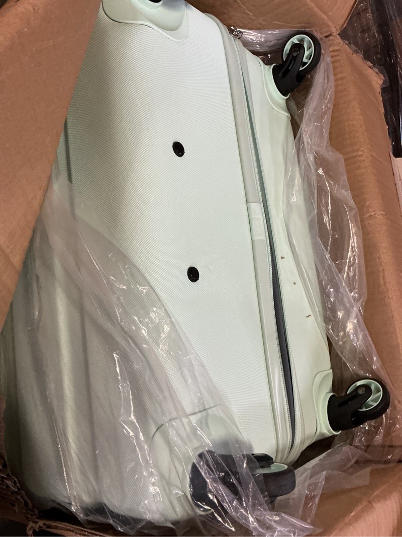 Condition photo showing Good Condition for swissgear 7366 signature hardside expandable luggage with spinner wheels, tsa lock, cup-holder, clearly aqua, 3-piece set (19/23/27) 3-piece set (19/23/27) clearly aqua