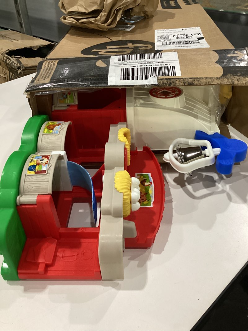 Condition photo showing As Is for No animals Fisher-Price Little People Toddler Learning Toy Caring for Animals Farm Playset with Smart Stages for Pretend Play Kids Ages 1+ years (Amazon Exclusive)
