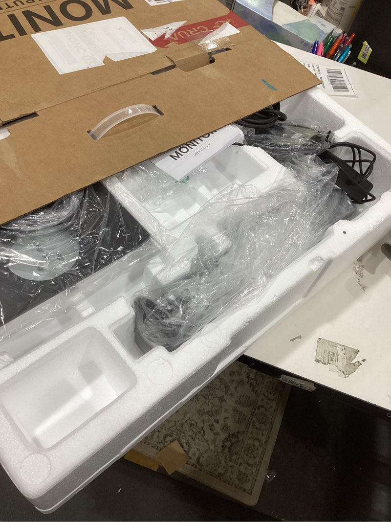 Condition photo showing New/Like New for CRUA 27'' Gaming Monitor 360HZ 2k 1440P 120%sRGB IPS Computer Display Screen, Height/Pivot/Swivel/Tilt Adjustable Vertical Monitor Support FreeSync,Built in Speaker, DP1.4 & HDMI2.1, Wall Mount-Black 27 Inch QHD 360Hz Black