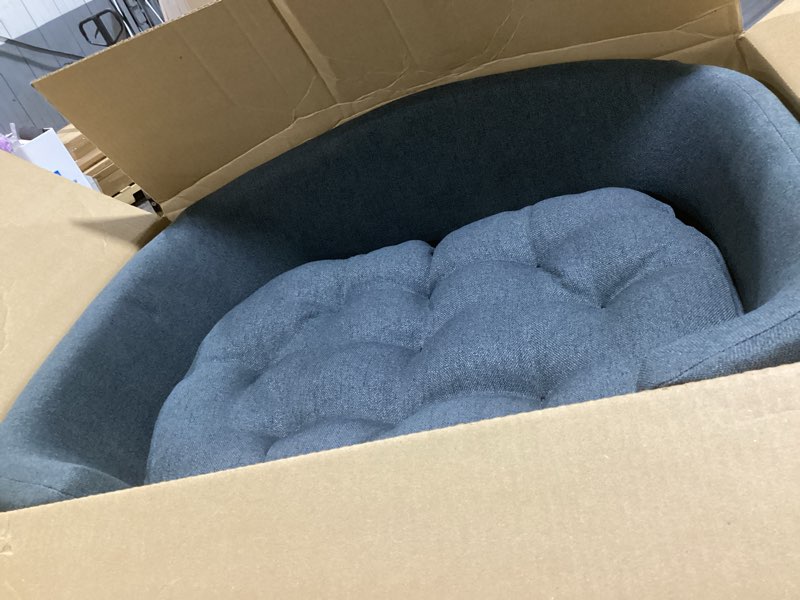 Condition photo showing Good Condition for gdfstudio mid century small plush pet bed, dark gray and natural finish