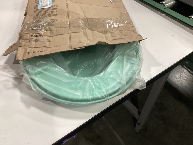 Condition photo showing New/Like New for Bemis Classic Colors Slow Close Toilet Seat, Easy Clean Hinges and Durable Plastic Seat, Made in USA, Round, Ming Green Round Ming Green