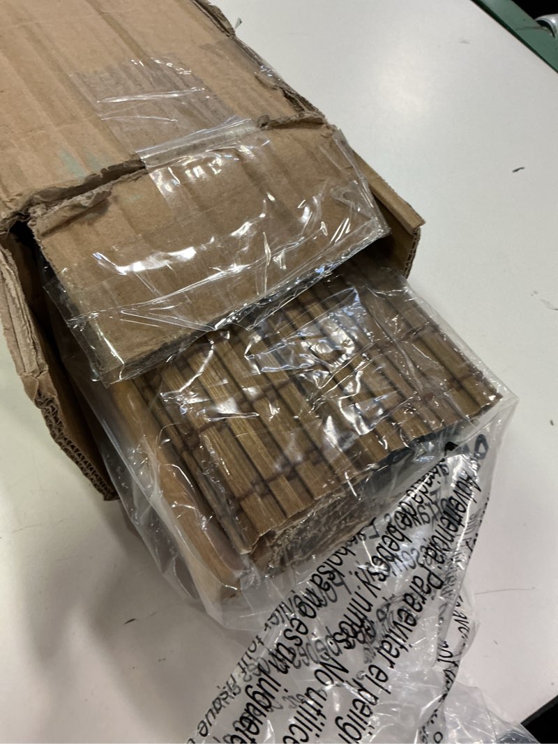 Condition photo showing New/Like New for LazBlinds No Tools No Drill Cordless Bamboo Roman Shades, Light Filtering Window Treatment, Roll Up Bamboo Blinds for Windows 34'' W x 48'' H, Eastfield Teak Light Filtering-eastfield Teak 34" W x 48" H