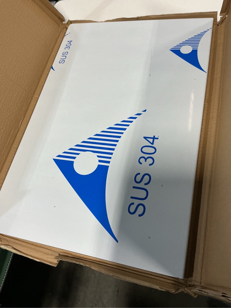 Condition photo showing Good Condition for cutting board for kitchen, food grade stainless steel cutting board with lip, metal chopping board for meat, fruits, vegetables, bread, and baking (60 x 40cm/23.6.7 x 15.7 in)