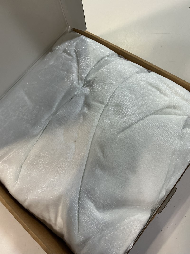 Condition photo showing New/Like New for ling's moment white wedding table cloths in premium crumpled velvet, 9ft x 11ft, fits 4ft/6ft rectangular/round sweetheart&head table for wedding reception, bridal shower, birthday decoration,banquet wt-white