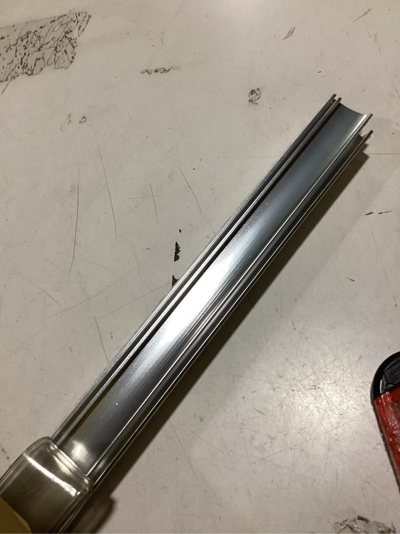 Condition photo showing As Is for hicarer 2 pcs 32'' chrome framed shower door replacement drip rail with vinyl sweep, shower door water deflector with bottom seal, applied mounting tape and screws (silver) silver 32'' 2