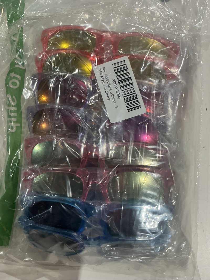 Condition photo showing Good Condition for gktz kids sunglasses party favors - boys girls valentines day gifts, neon sunglasses with uv 400 protection for kids classroom favors birthday goodie bags stuffers - 16 packs