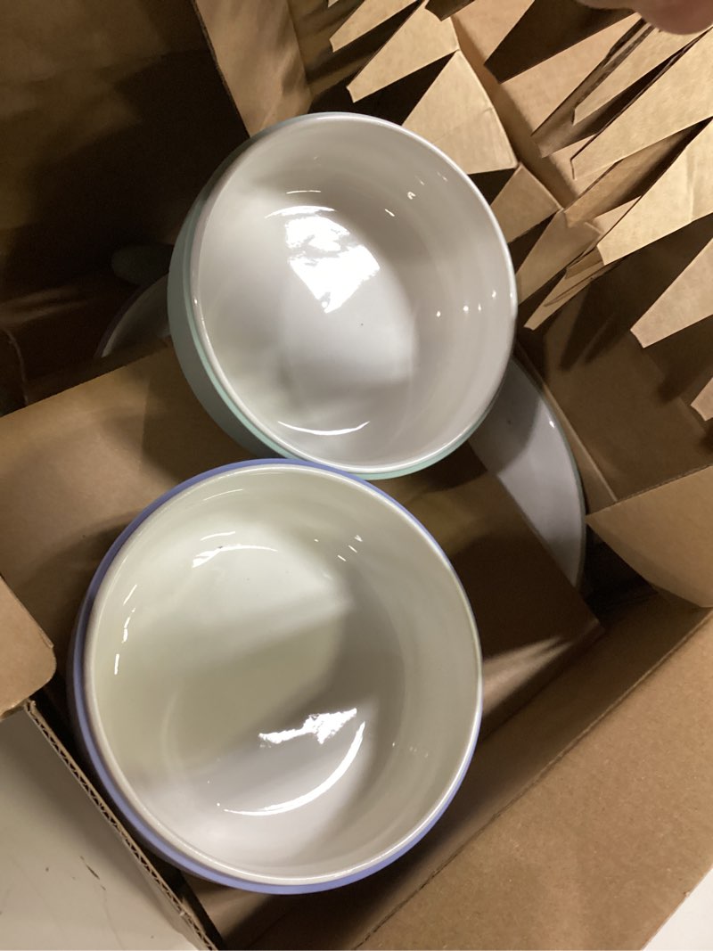 Condition photo showing Good Condition for elk and friends kids porcelain mealtime bundle with normal sleeves | plates, bowls + toddler utensils | silicone sleeves | for meals + snacks | microwave + dishwasher safe sage/misty blue (normal sleeves)