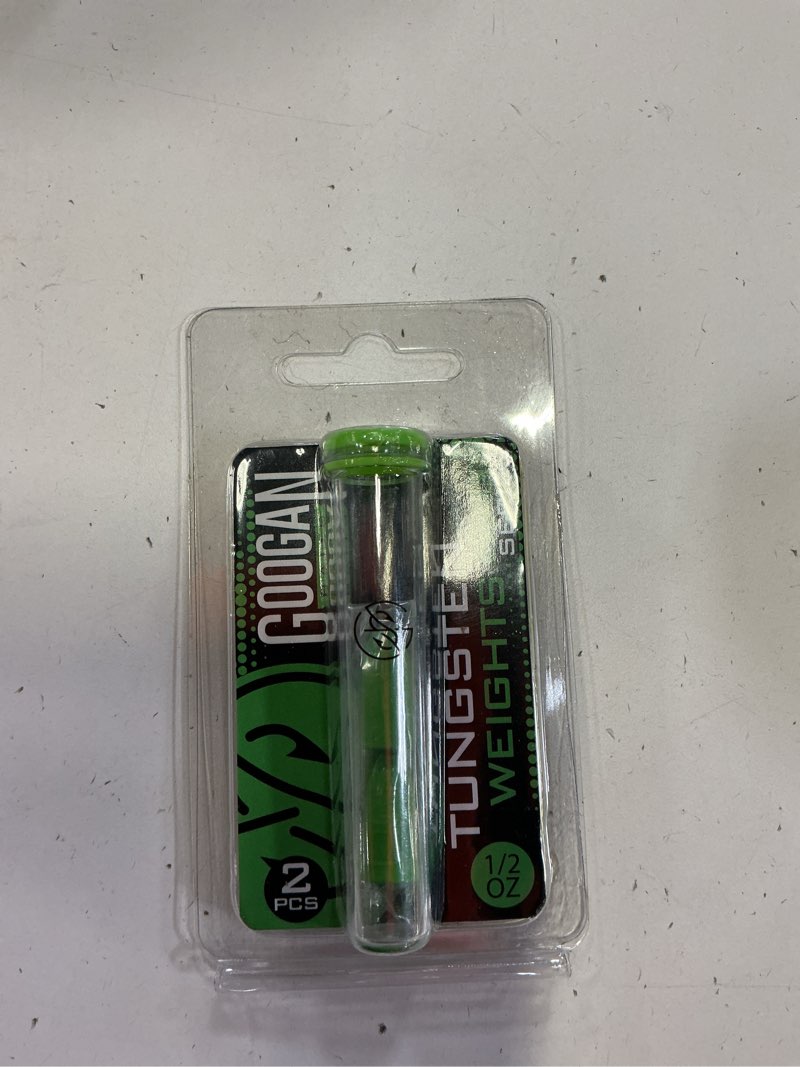 Condition photo showing New/Like New for googan squad green series tungsten worm weigths, green, 1/2oz, gtw-12-gg