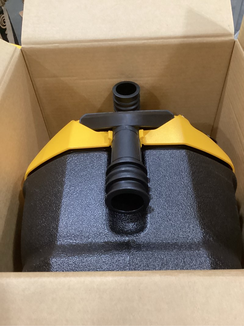 Condition photo showing As Is for dewalt 20v max cordless shop vac, wet dry vacuum cleaner, portable 2 gallon wet dry vac, strong suction shop vacuum with hepa filter, tool only (dcv580h)