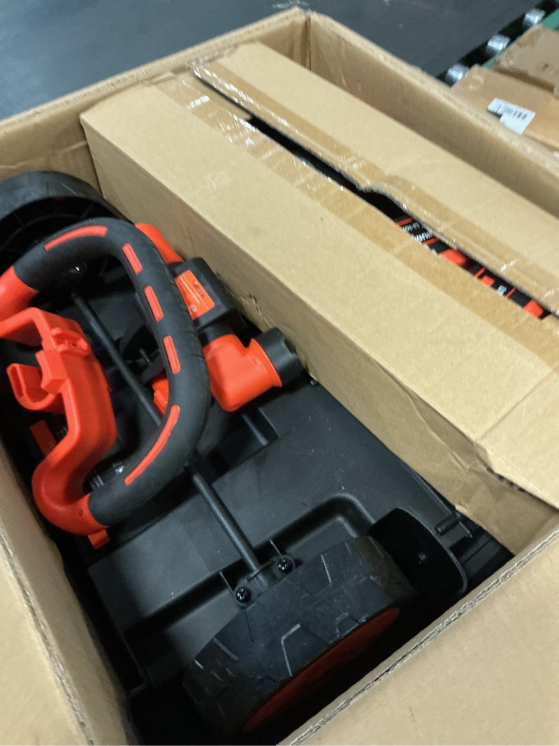 Condition photo showing As Is for VOLTASK Cordless Snow Shovel with Wheels, 48V | 16-Inch | 4-Ah Brushless Cordless Snow Blower, Battery Snow Blower with Directional Plate & LED Lights (2 * 24V Battery & Dual Quick Charger Included)