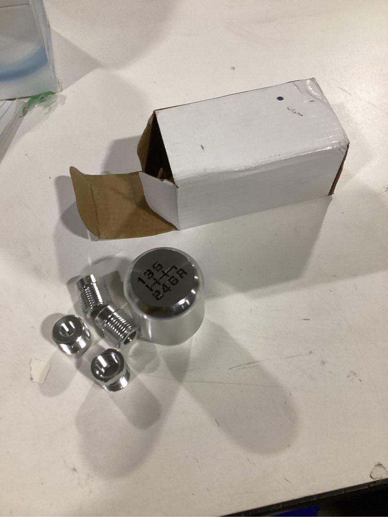 Condition photo showing New/Like New for (Silver) 6 Speed Weighted Manual Automatic Gear Shifter Shift Knobs Lever with 4 Adapters Fit Compatible with Manual Cars Most Automatic Cars 6speed-ZSPL02-Silver