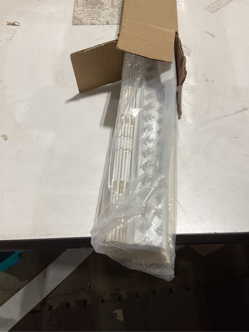 Condition photo showing Good Condition for LazBlinds No Tools No Drill Bamboo Roller Shades, Cordless Bamboo Blinds, Light Filtering Roll Up Blinds for Windows, French Door, Porch or Patio, 26'' W x 20'' H, Whitewash B Whitewash B 26'' W x 20'' H