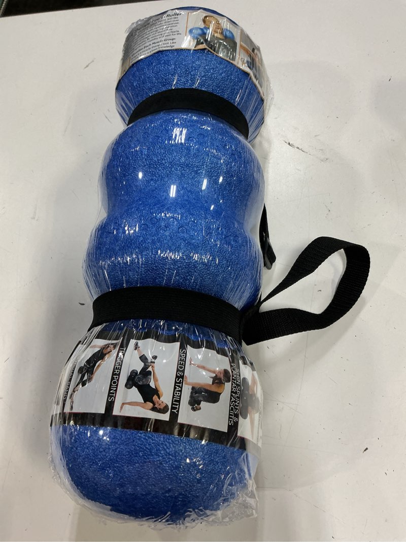 Condition photo showing New/Like New for rollga - high density foam roller for exercise & back pain, 18 inches | patented grooves protect spine & bone, bumps reach deeper, design mimics hands-on massage, increase flexibility 22% blue