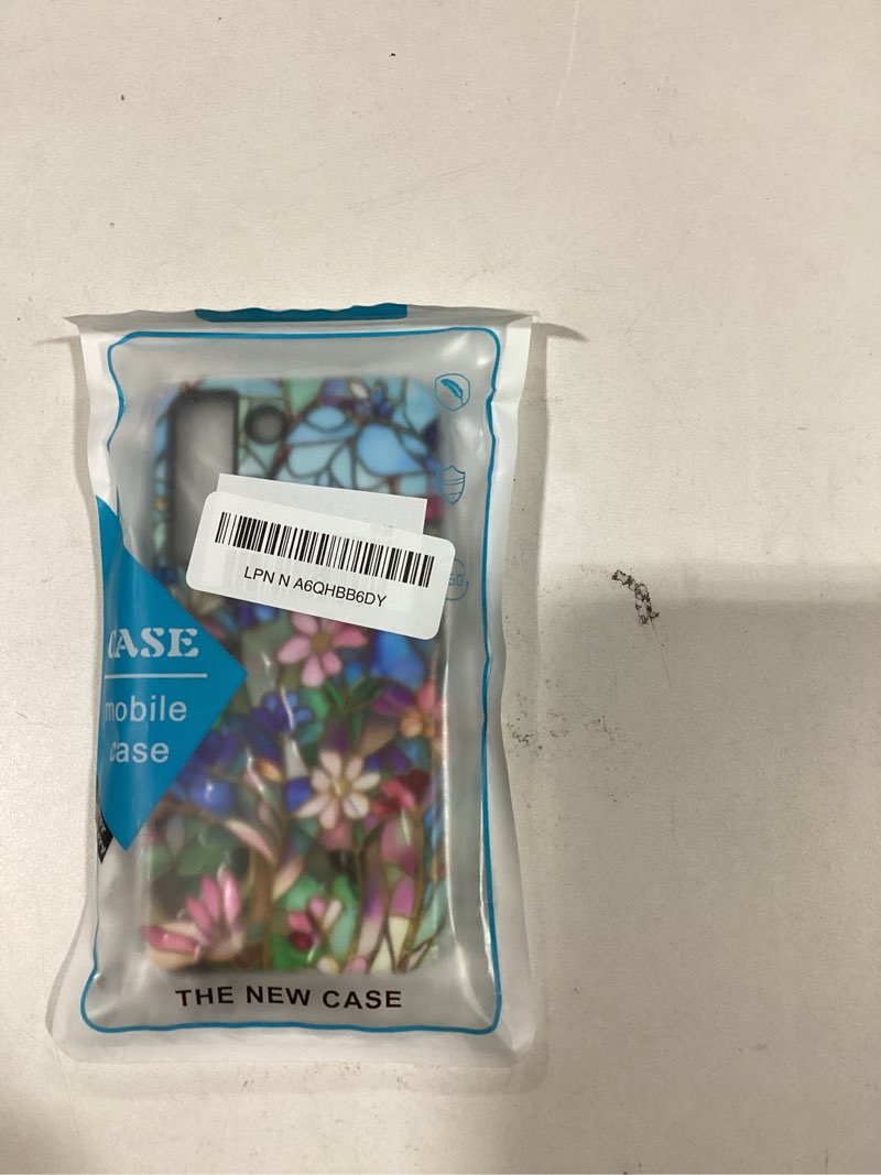 Condition photo showing New/Like New for for Samsung Galaxy S22,Dual-Layer Hard Shell+Silicone Cover-Shockproof Protective Phone Case for Women Girls- Stained Glass Bloom Flower Stained Glass Bloom Flower for Samsung Galaxy S22