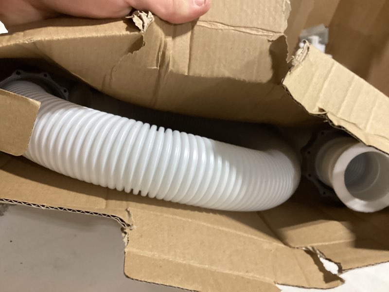 Condition photo showing As Is for 1.5" diameter pool pump replacement hose 29060e for intex filter pumps sand pump & saltwater systems, 59" long