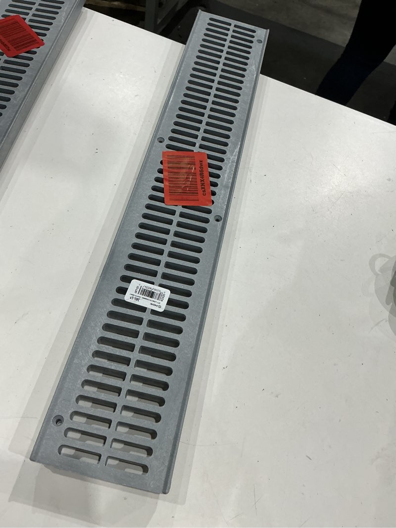Condition photo showing Good Condition for nds 241-1 spee-d® channel drain grate, plastic, 4-1/8-inch wide x 2-feet long, for driveways, patios, pool decks and commercial areas, gray