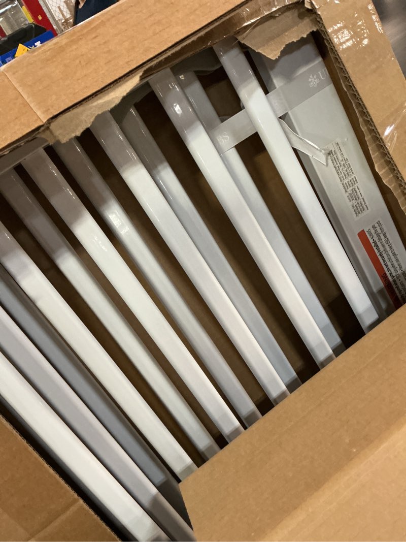 Condition photo showing As Is for 51" extra tall cat gate for doorway/hallway, 30-41" wide?pressure mounted pet & dog gates walk through, cat fence indoor no drilling?auto close,white white 30-41" wide-51tall