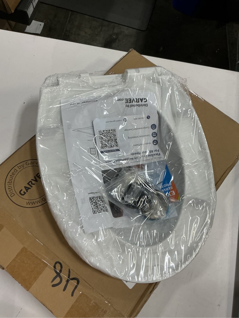 Condition photo showing New/Like New for Elongated Toilet Seat Cover – PP Locking Hinge Toilet Seat with Flat Lid, White Slow Close Design for Standard Elongated Toilets, Durable & Easy to Clean White elongated