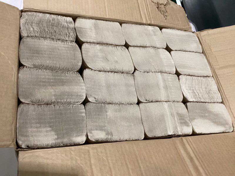 Condition photo showing New/Like New for Pacific Blue Basic Recycled Multifold Paper Towels (Previously branded Envision) by GP PRO (Georgia-Pacific), Brown, 23304, 250 Towels Per Pack, 16 Packs Per Case Brown 250 Count (Pack of 16)