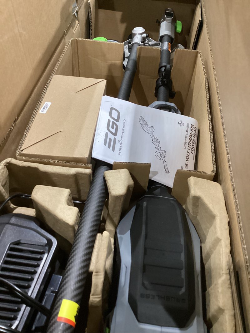 Condition photo showing As Is for ego power+ multi-head system carbon fiber 56-volt 8-in handheld attachment capable battery lawn edger 4 ah (battery included) (charger included)