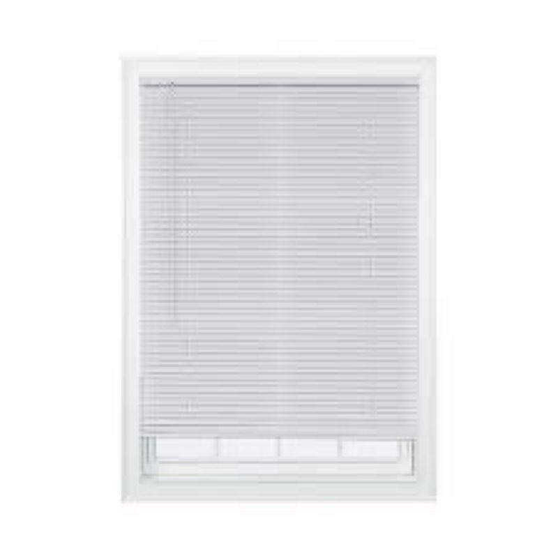 Project Source 27in x 64in Cordless Vinyl Mini Blind