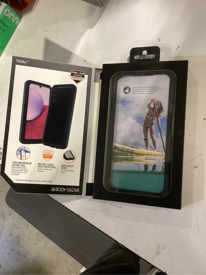 Condition photo showing New/Like New for body glove tidal waterproof phone case for samsung galaxy a14 5g - black/gray