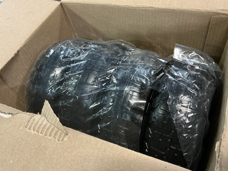 Condition photo showing Good Condition for 4.10/3.50-4 tires and wheels flat free 10 inch solid tires replacement with 5/8" axle bore hole, 16 spacers 8 pins, for cart, garden wagon, wheelbarrow, hand truck, trolley, lawn mower?4p 10" - 4p silver