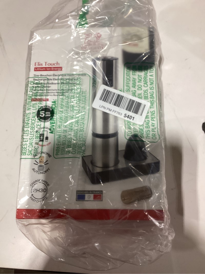 Condition photo showing As Is for Peugeot Electric Salt & Pepper Mill Set - Stainless (Elis U'select Stainless Steel) Incomplete 