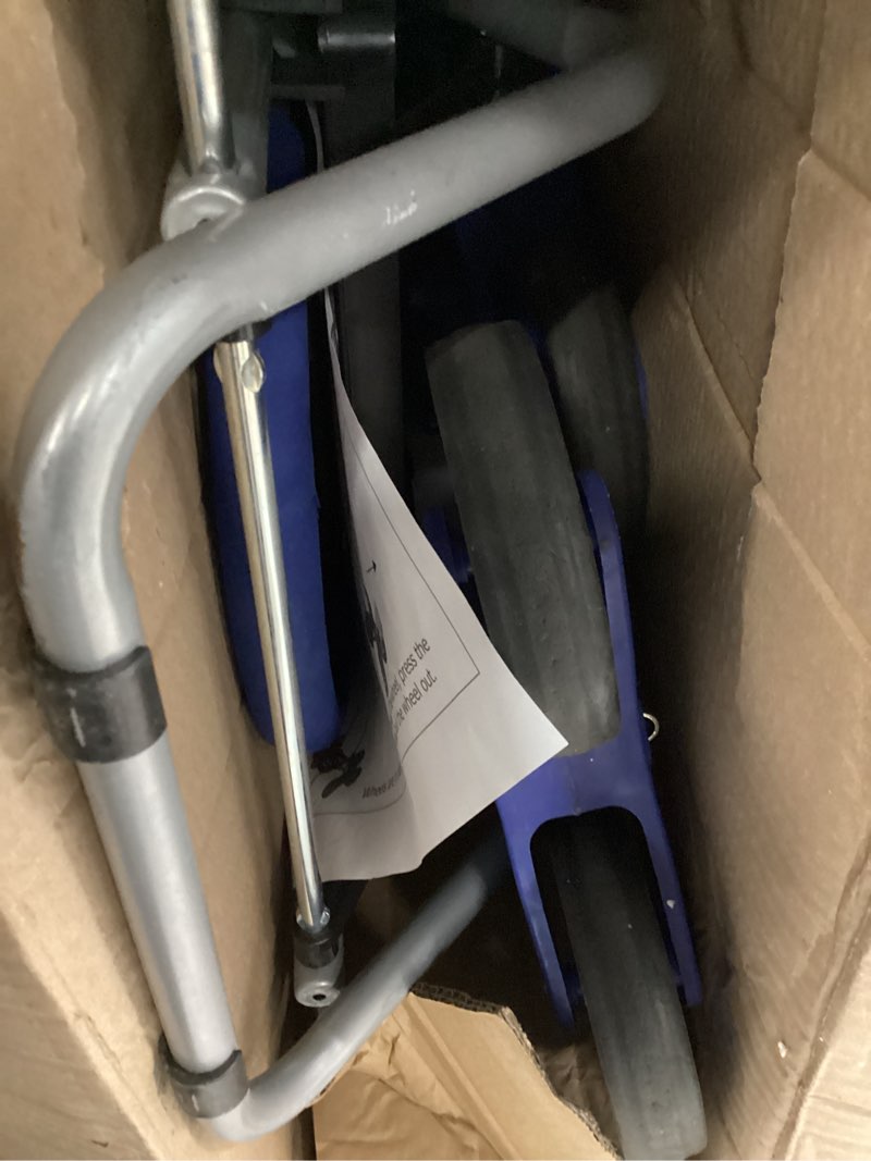 Condition photo showing As Is for Stair Climber Trolley Dolly Blue Standard Utility Cart Wagon