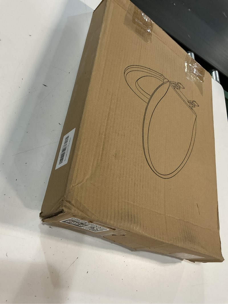 Condition photo showing New/Like New for elongated toilet seat slow close, quiet toilet seat cover with never loosen durable toilet seat lid easy to install & clean, polypropylene (pp), white elongated 18.5"