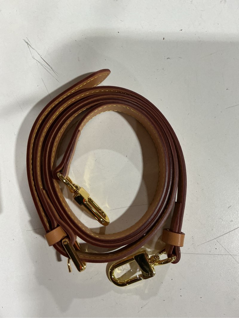 Condition photo showing Good Condition for vachetta leather replacement adjustable shoulder strap for l v handbag replacement bag strap apricot yellow-width: 0.6 in
