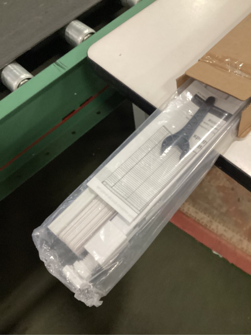 Condition photo showing Good Condition for LazBlinds No Tools No Drill 1" Vinyl Mini Blinds, Cordless Blinds for Windows, Light Filtering Horizontal Window Blinds & Shades, 45" W x 48" H, White Cordless-white 45" W x 48" H