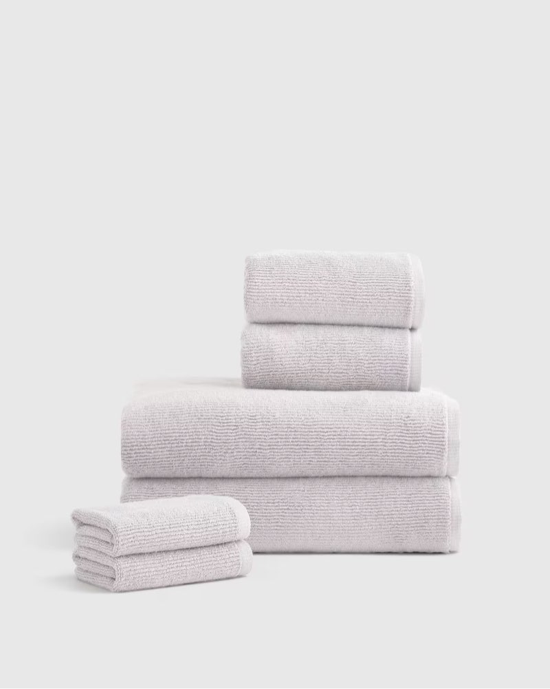 turkish ribbed quick dry bath towel bundle set of 6