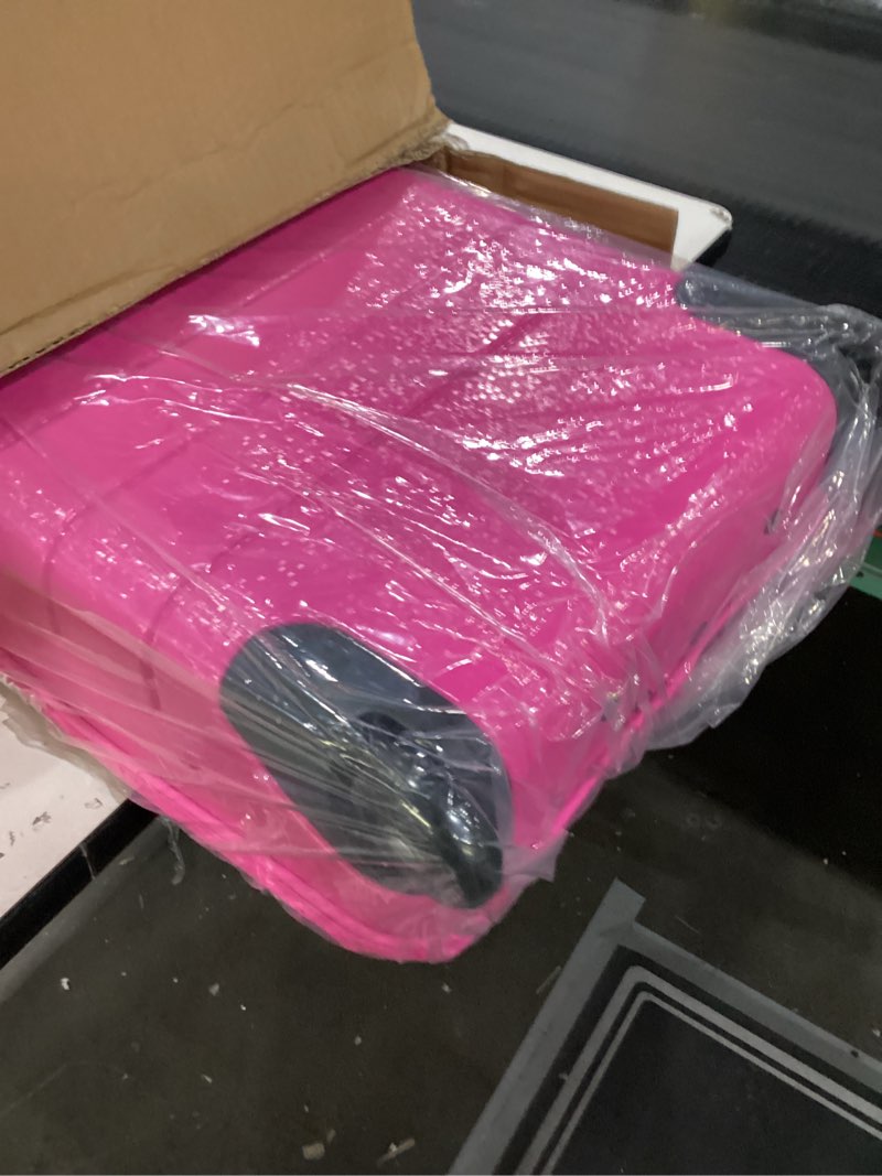 Condition photo showing New/Like New for Mavii Dance Bag with Garment Rack, 22 Inch Hardcase Bottom Rolling Duffel for Competitions & Travel, Water-resistant/Wipe-Clean Fabric, Lightweight Aluminum Rack, Wheeled Upright Luggage, Hot Pink Hot Pink 22"