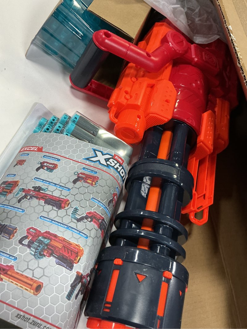Condition photo showing Good Condition for XSHOT Excel Crusher (35-Dart Clip + 48 Darts) by ZURU, XSHOT Red Foam Dart Blaster, Toy Blaster, Bel