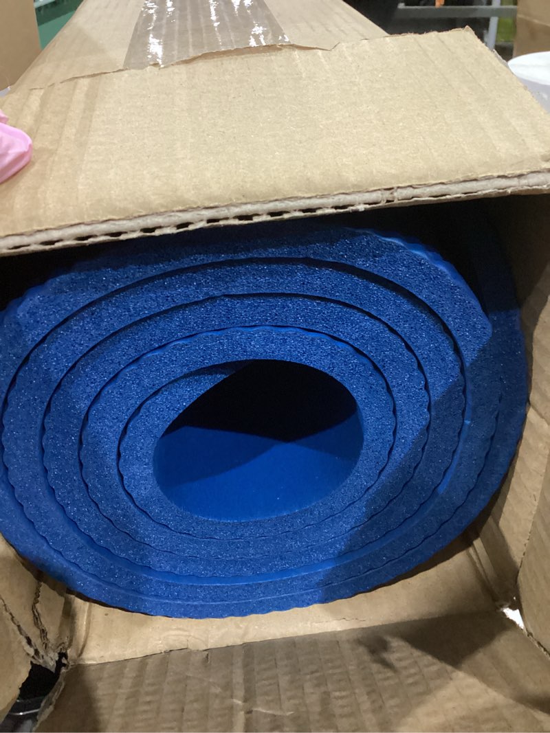 Condition photo showing Good Condition for gaiam essentials 2/5" thick (10mm) yoga & pilates, fitness & exercise mat with easy-cinch carrier strap cusion support for fitness and gym workouts navy 2/5" (10mm)