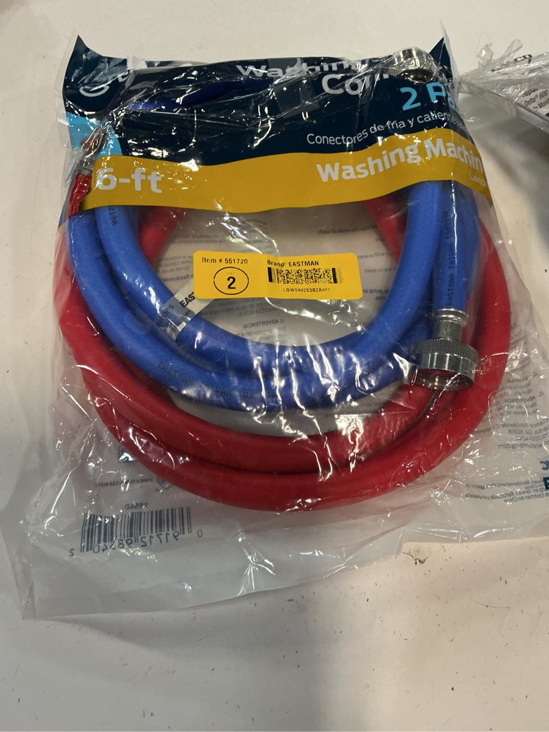 Condition photo showing Good Condition for eastman 2-pack 6-ft 3/4-in fht inlet x 3/4-in fht outlet pvc washing machine connector