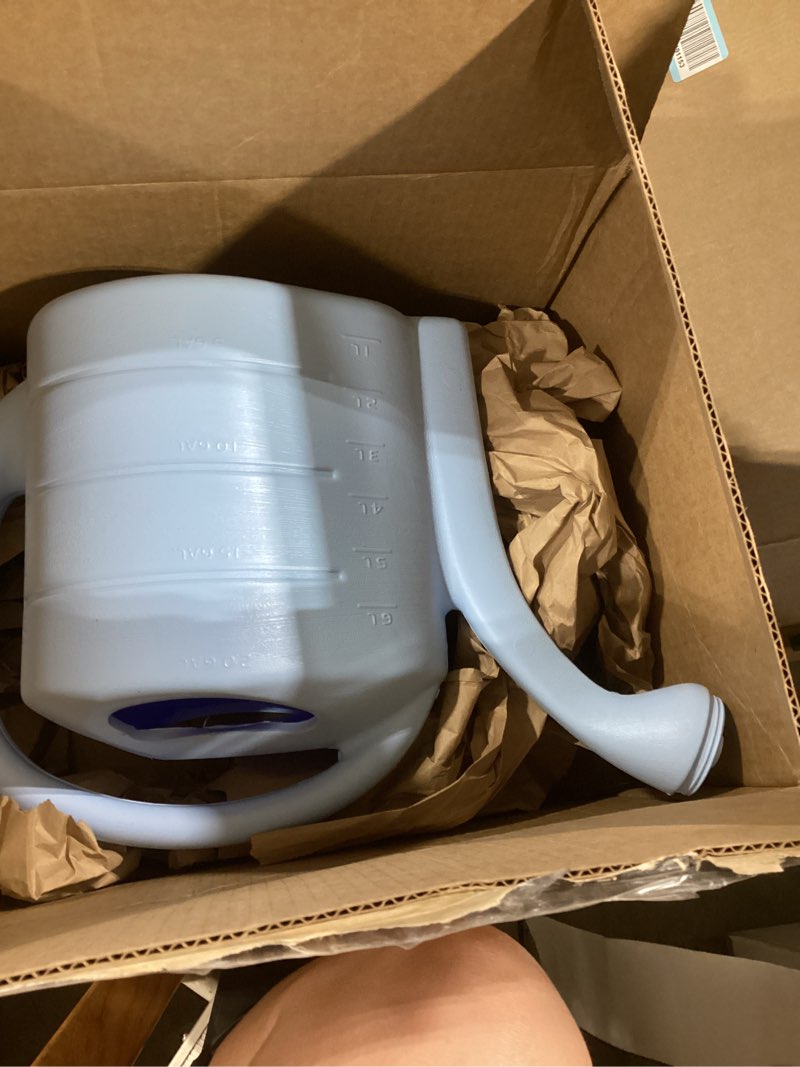 Condition photo showing As Is for root & vessel 30402 deluxe 2-gallon watering can, sky blue sky blue 2 gal.