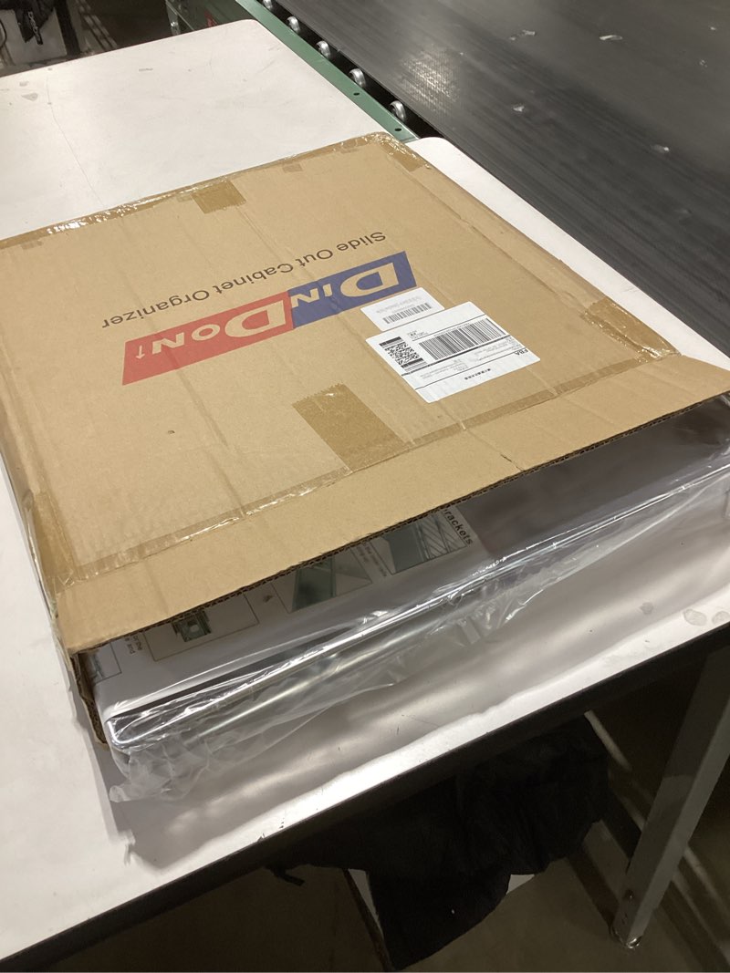 Condition photo showing New/Like New for DINDON 1 Tier Pull Out Cabinet Organizer (20" W x 18" D) Heavy-Duty Metal Sliding Drawer Shelf, Slide Out Wire Basket for Kitchen Cabinets, Pantry, Bathroom, Chrome Finish… 20'' W X 18'' D Chrome