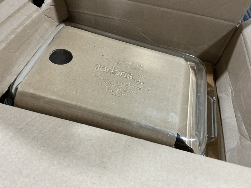 Condition photo showing Good Condition for anchor hocking oven basics cake dish & 3 quart baking dish value pack – tempered glass for even baking, oven safe, microwave safe, made in usa 2 piece cake