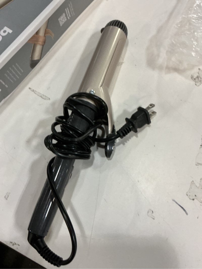 Condition photo showing New/Like New for CONAIR INFINITIPRO Tourmaline 1 1/2-Inch Ceramic Curling Iron, 1 ½ inch barrel produces soft waves – for use on medium and long hair Black 1 1/2-Inch