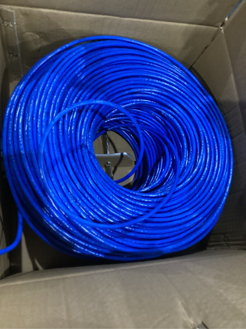 Condition photo showing Good Condition for monk cables | cat6 plenum cable 1000ft | utp, 23awg, 550mhz | dsx-8000 certified | most certified cable of the whole market (blue)