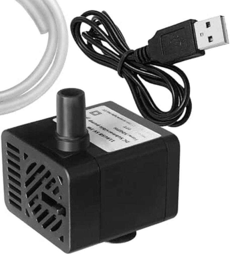 DH-116 Submersible USB Powered Pump for Aquariums, Pet Fountains