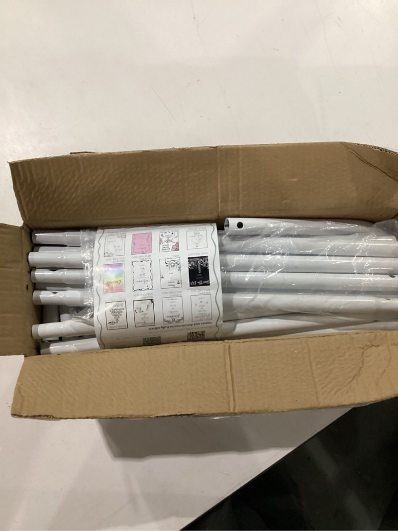 Condition photo showing Good Condition for wedding sign holder, adjustable welcome to our wedding sign stand w/design bundle & leather sign hanging straps, heavy duty easel stand for sign, wedding seating chart stand, easel for display (white)