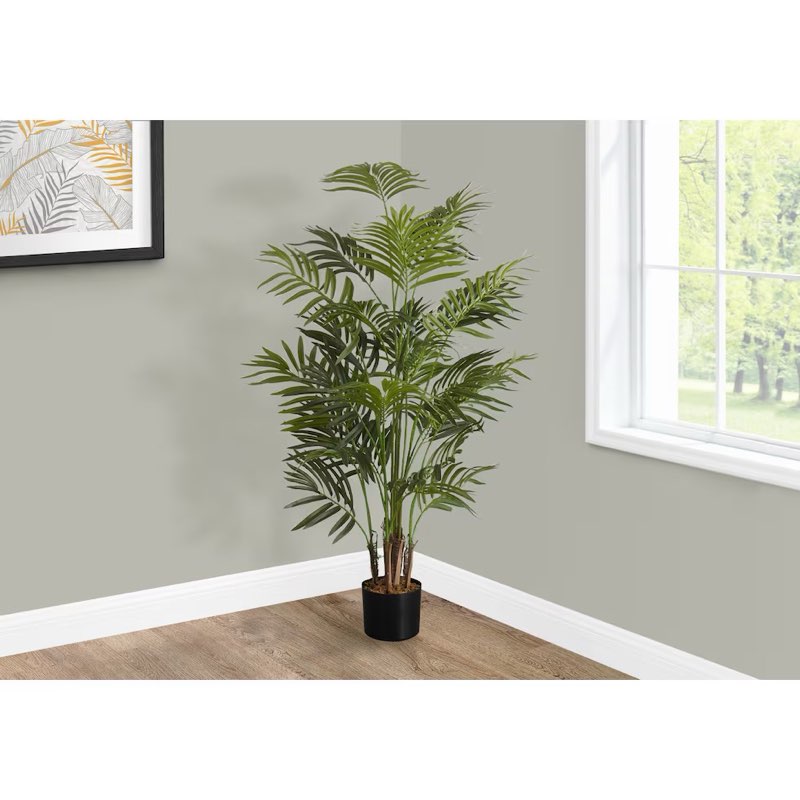 Faux 3' Areca Palm Tree with Black Planter