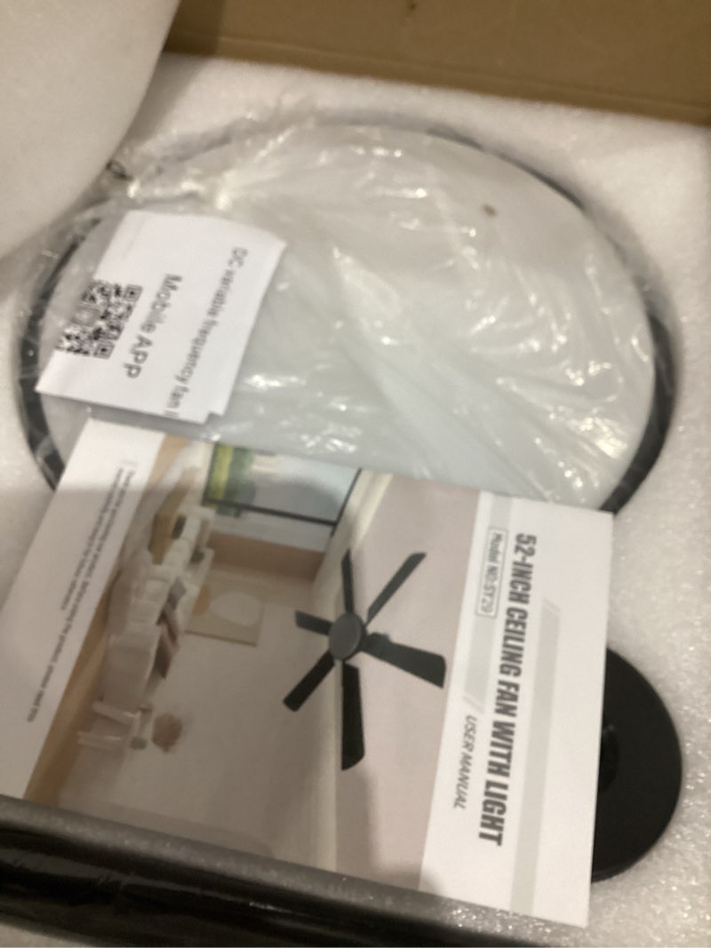 jsaitee ceiling fans with lights, 52inch low profile ceiling fan with light and remote/app control, 