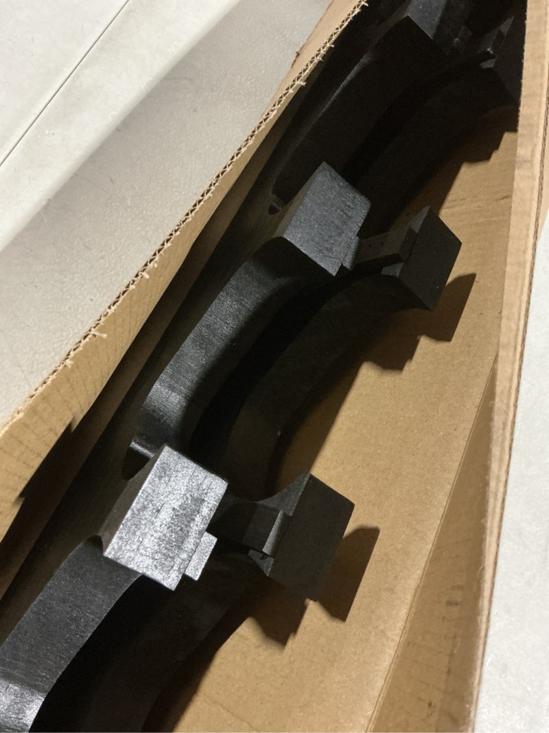 Condition photo showing As Is for MorningRo 2 Pcs Baseball Bat Wall Mount Display Wood Bat Rack with Holders Horizontal Baseball Bats Holder with Hidden Holes Screws Anchor for Hockey Stick Memorabilia Collectible(Six,Black) Six Black