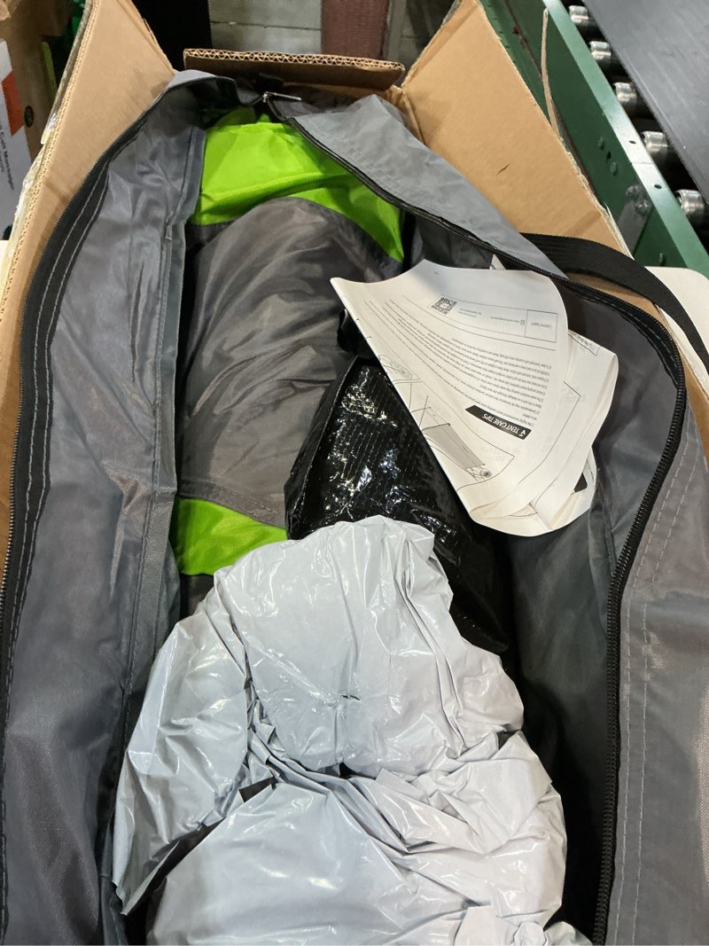 Condition photo showing Good Condition for joytutus dual-use suv camping tent with rainfly, 4-9 person car tent, thicker steel frame, ventilated double door, movie screen, compatible with suvs, hatchback tent 8' w x 10' l x 7' h