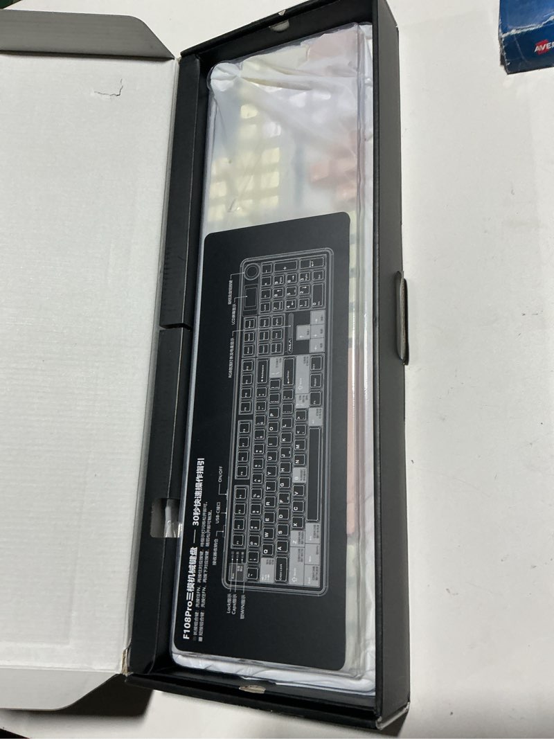 Condition photo showing Good Condition for AULA F108 PRO - Wireless Mechanical Keyboard with Screen&Knob,Hot Swappable Gaming Keyboard with 8000mAh Battery,Pre-lubed Switches,RGB Backlit,PBT Keycaps Creamy Sounding Computer Keyboards,104 Keys Gray&Yellow