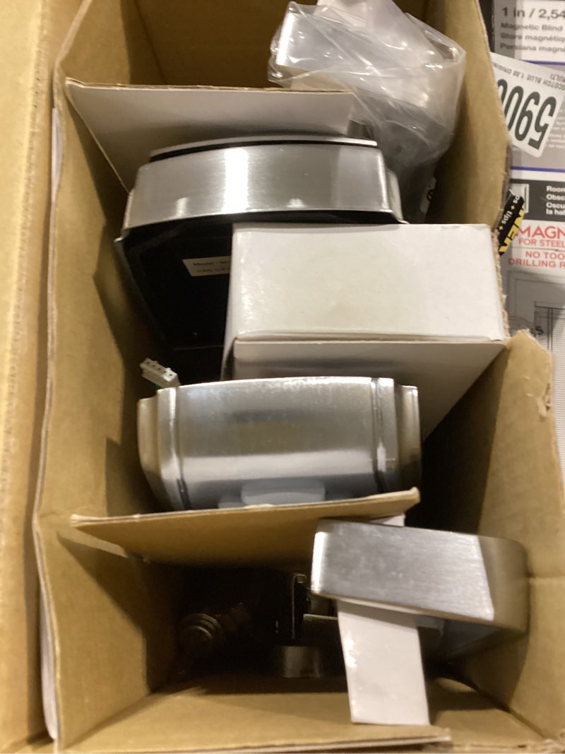 Condition photo showing Good Condition for brinks ansi grade 2 keypad entry lever lock – ideal for commercial & residential use – satin chrome finish, 99 user codes, auto-relock, battery operated with backup keyway